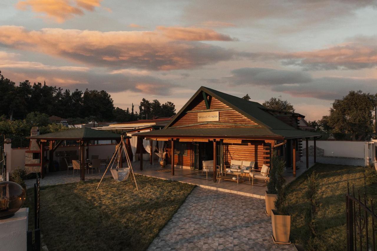 Wood House "Private Spa" Vergia Exterior photo